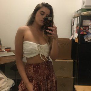 Jen's Pirate Booty White Gauze Bandeau